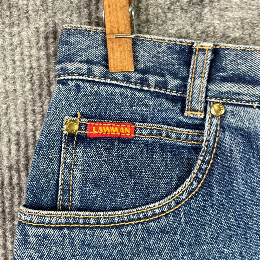 Lawman Jeans Womens 11/12 Blue Vintage Western High Rise Relaxed Straight Leg